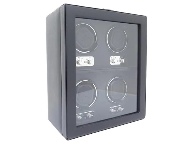 Wolford NUOVA SCATOLA RIMONTATORE AUTOMATICO WOLF HERITAGE 270602 4 OROLOGI Nero