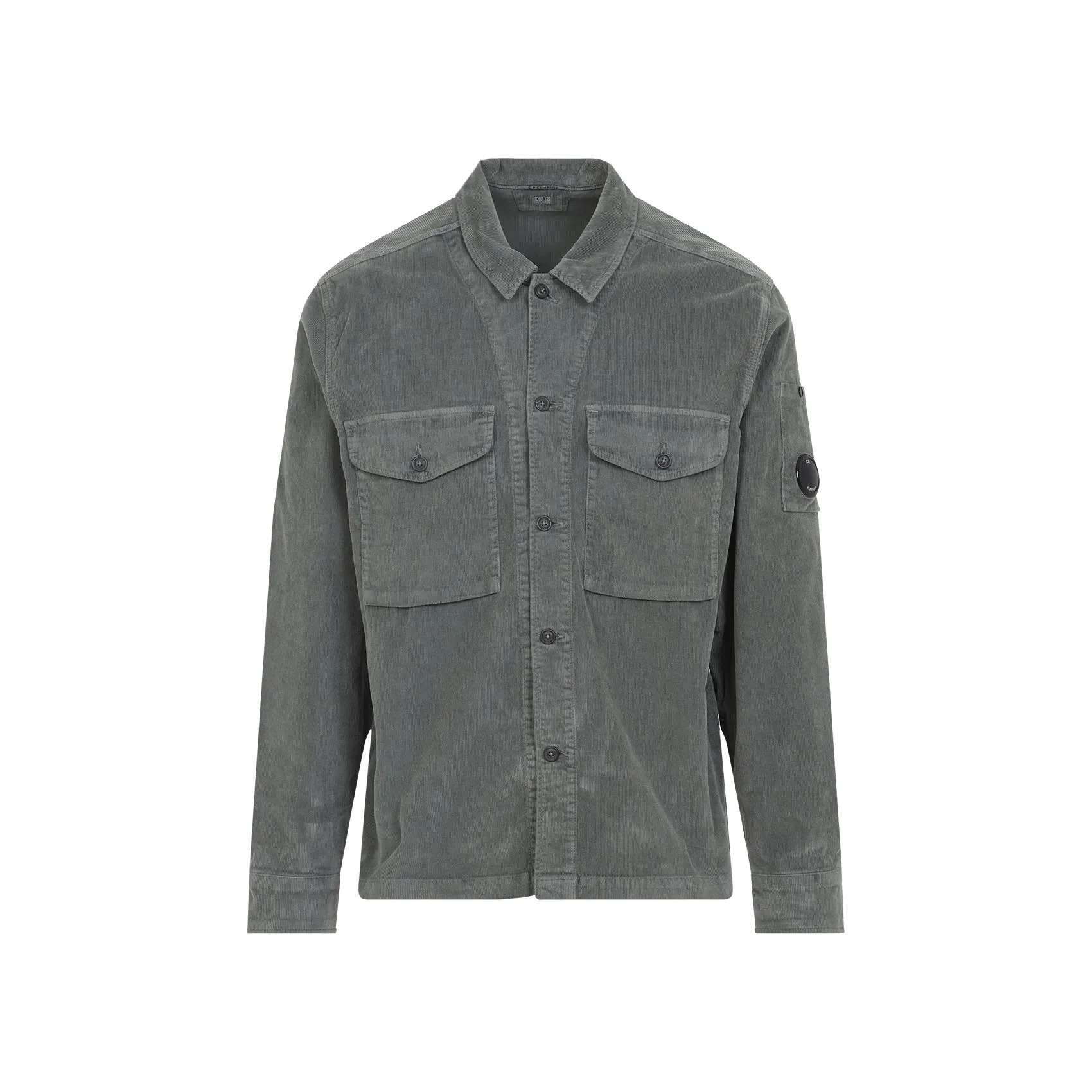 Grey Corduroy Cotton Overshirt