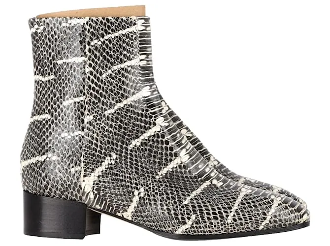 Stivaletti in pelle effetto serpente Aeyde in stampa animale Stampa python