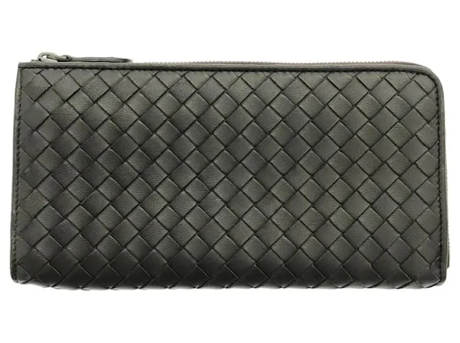 Portafoglio Lungo Intrecciato Bottega Veneta Marrone