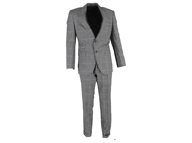 Set Blazer e Pantaloni Hugo Boss in Lana Grigia Grigio