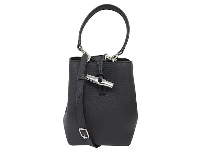 NUOVO BORSO LONGCHAMP XS SEAU LE ROSEAU 10279HFP001 NERO CON TRACOLLA