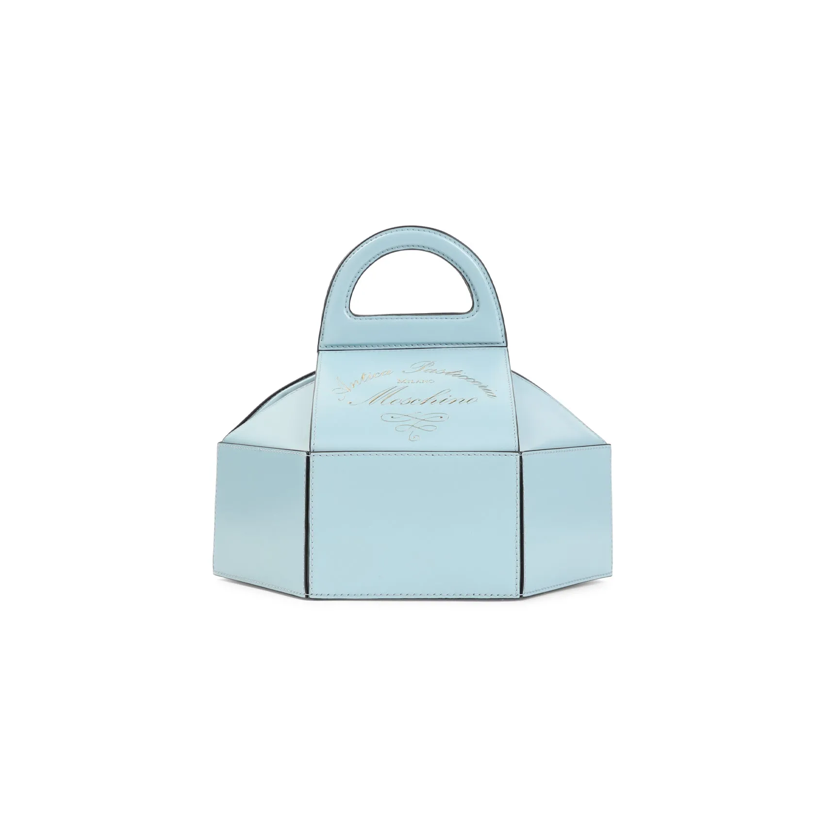 Light Blue Leather Cake Bag