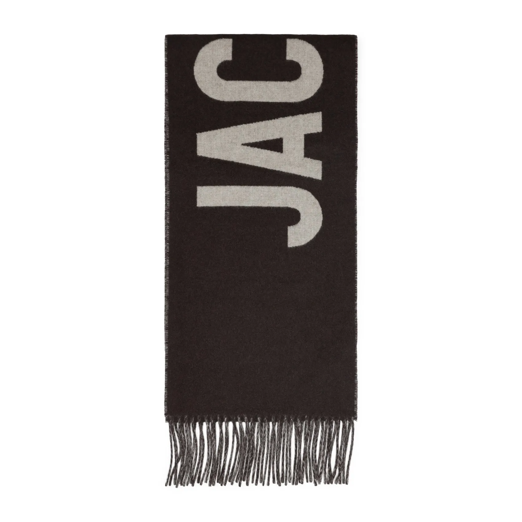 Brown Wool Logoed L`éCharpe Jacquemus