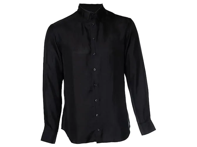 Giorgio Armani, Camicia in seta nera Nero