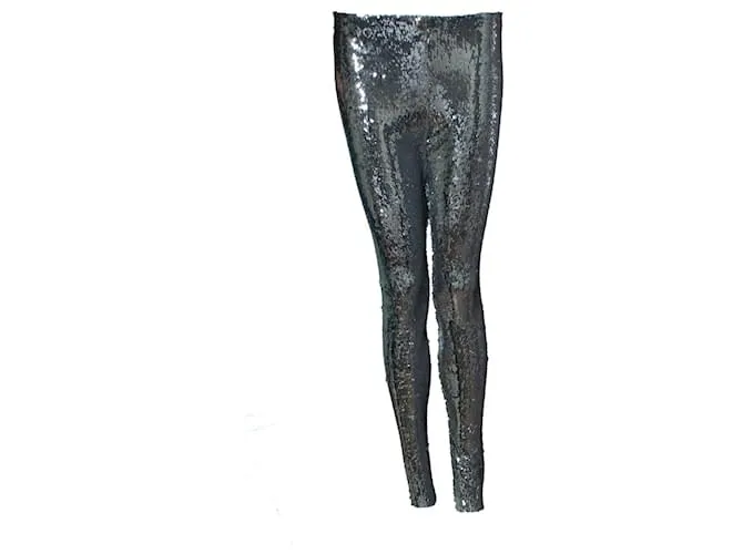 Isabel Marant, leggings metallici con paillettes Argento