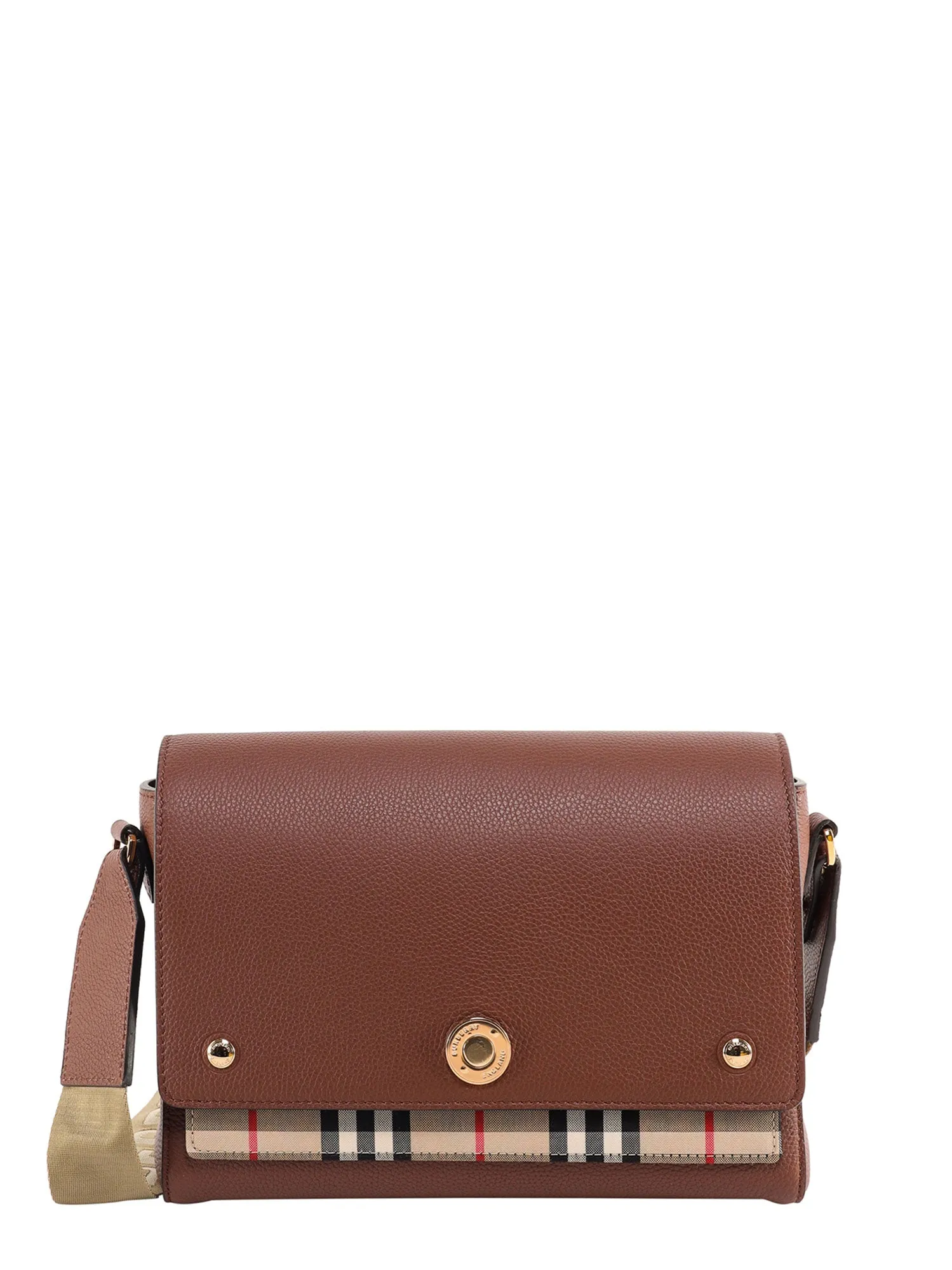 Note Leather Shoulder Bag With Iconic Motif