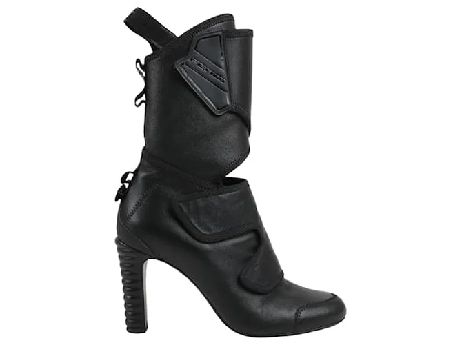 Stivaletti in pelle Fendi neri, taglia 38 EU Nero