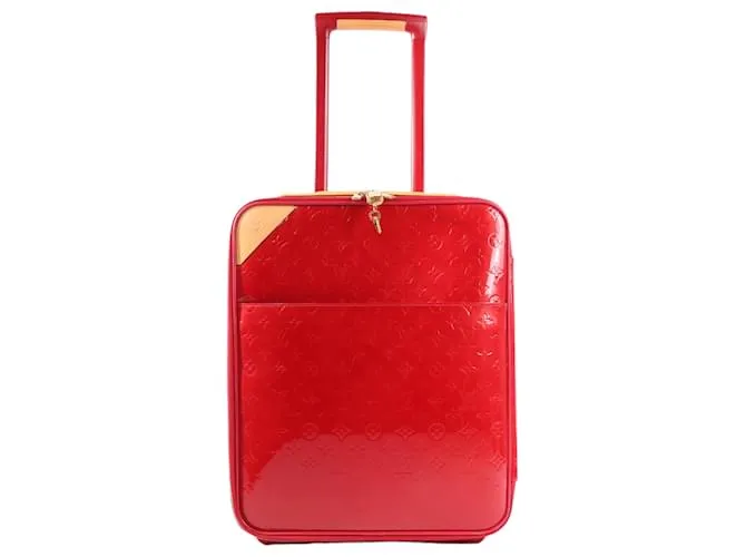 Valigia da Viaggio Louis Vuitton Vernis Pegase 45 in Rosso M91278