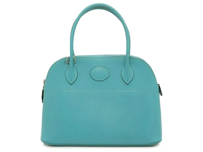 Bolide 27 in capra Mysore blu Hermès Turchese