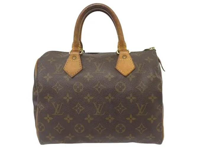 BORSA A MANO VINTAGE LOUIS VUITTON SPEEDY 25 M41109 CANVAS MONOGRAM Marrone