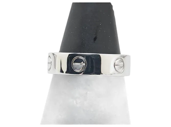 Anello Cartier Love in oro bianco Au750 misura 20,5 Argento Metallico