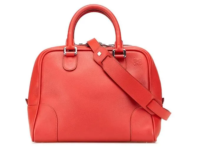 Borsa 2 in 1 in pelle Anagram Amazona75 di Loewe Rosso