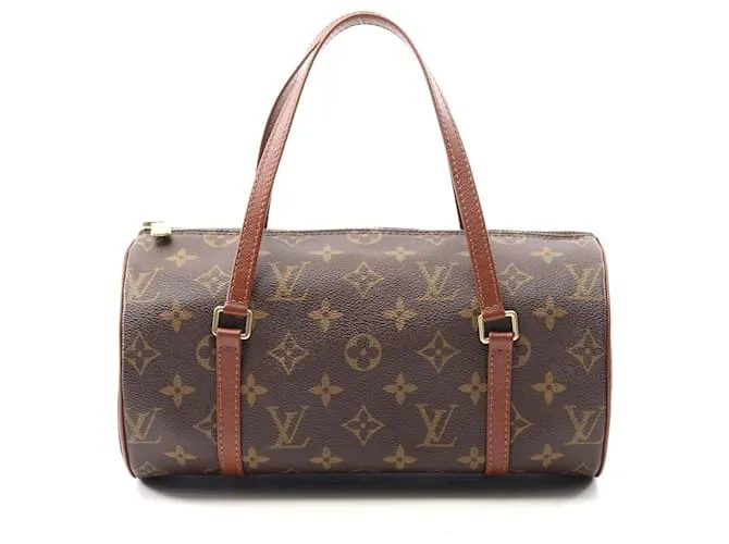 Borsa a mano Monogram Papillon 26 Louis Vuitton Marrone