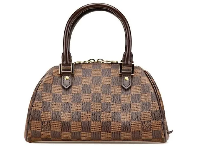 Borsa a mano Louis Vuitton Ribera Mini Damier Metallico Bronzo