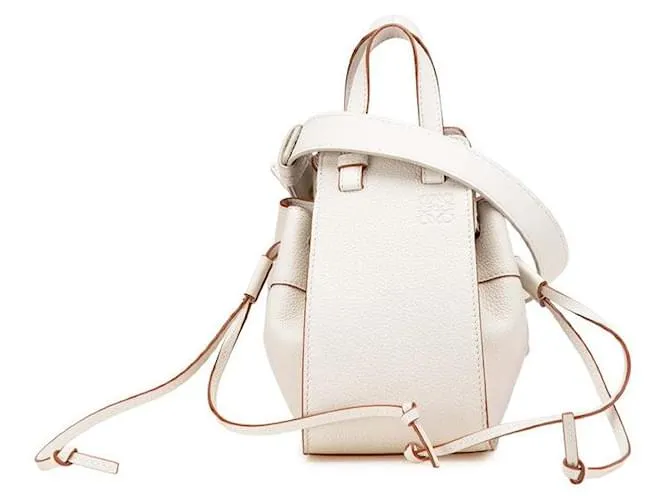 Borsa 2 in 1 in pelle Hammock Mini di Loewe Bianco