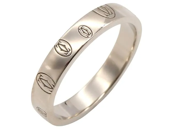 Anello Cartier Buon Compleanno Au750 Misura 17 Argento Metallico