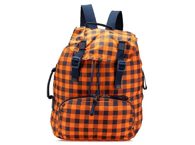 Zaino in nylon e pelle Damier Aventure Louis Vuitton Arancione