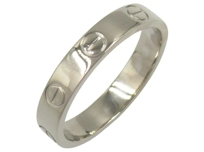Anello Cartier Mini Love Au750 Misura 11.5 Argento Metallico
