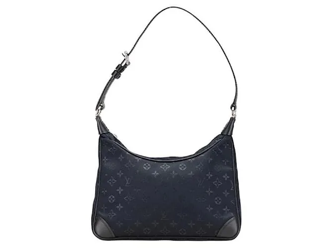 Borsa a Spalla Little Boulogne Monogram Satin di Louis Vuitton Nero