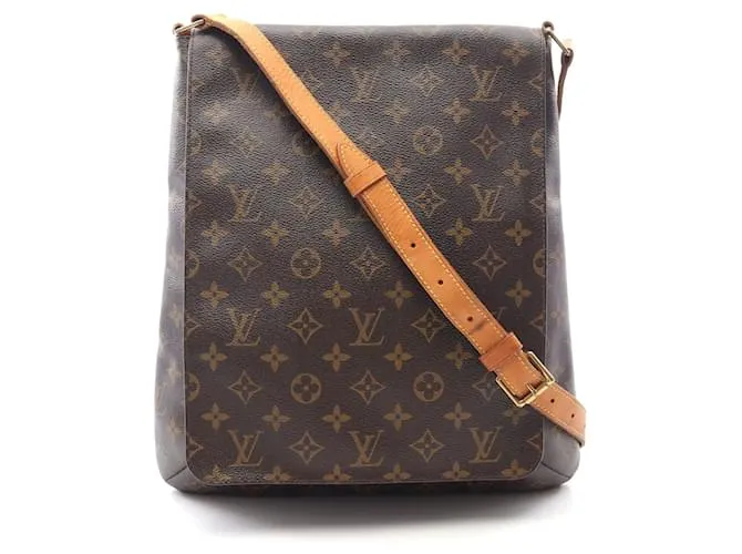 Borsa a Spalla Monogram Louis Vuitton in Pelle PVC Marrone