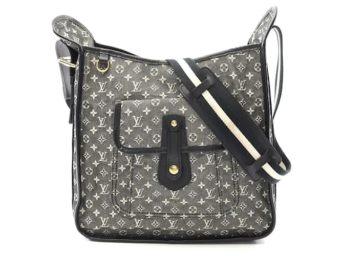 Borsa a spalla in tela monogramma mini Louis Vuitton Nero