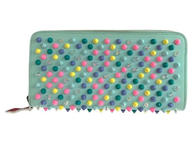 Portafoglio lungo in pelle Panettone Christian Louboutin Blu