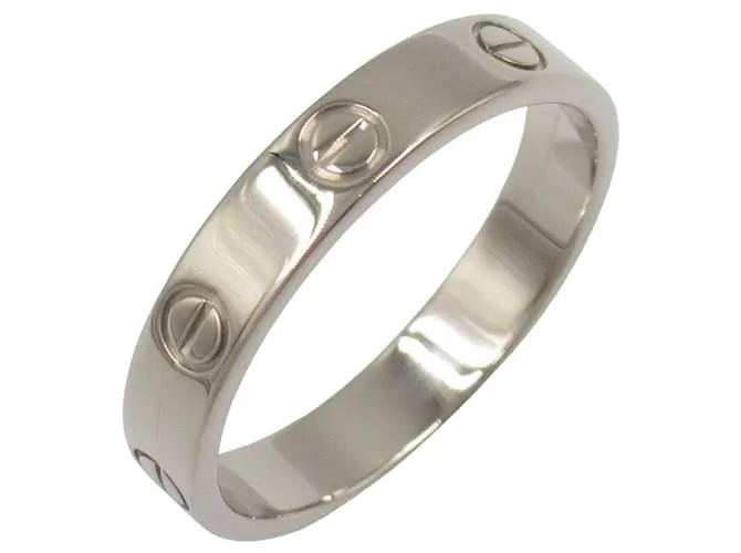 Anello Cartier Mini Love Au750 Misura 17 Argento Metallico