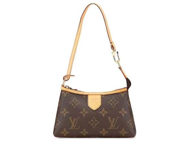 Borsa a Spalla Mini Pochette Delightful Monogram Louis Vuitton Metallico Bronzo