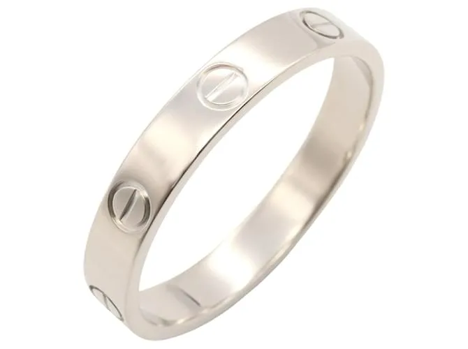 Anello Cartier Mini Love Au750 Taglia 21 Argento Metallico