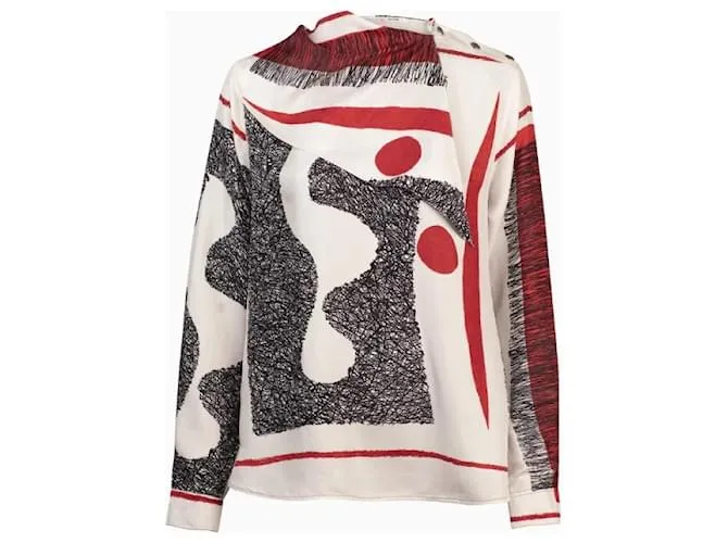 Top Céline, modello Linea Grafica Nero Bianco Rosso