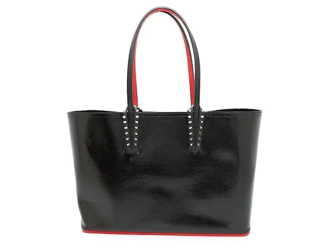 Borsa tote nera Christian Louboutin CABATA con borchie Nero