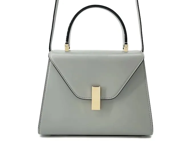 Valextra Iside Mini Borsa a Mano Grigio
