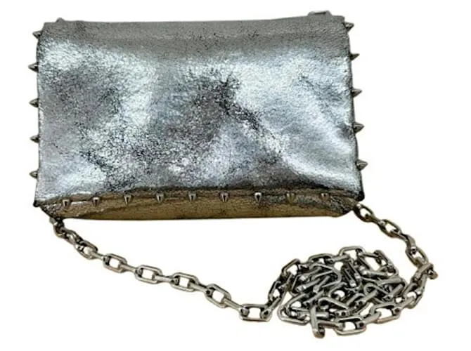 Borsa a spalla con borchie argento Christian Louboutin