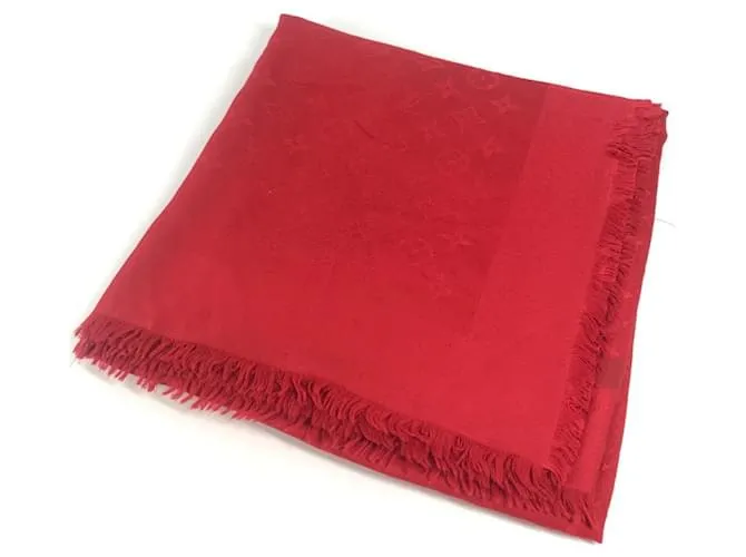 Stola grande accessorio moda monogramma Louis Vuitton Rosso