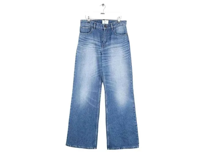 Ami Jeans larghi in cotone blu