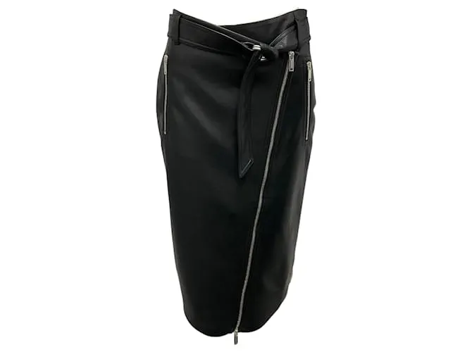 Gonna in pelle rigenerata nera Tillie di Nanushka Nero