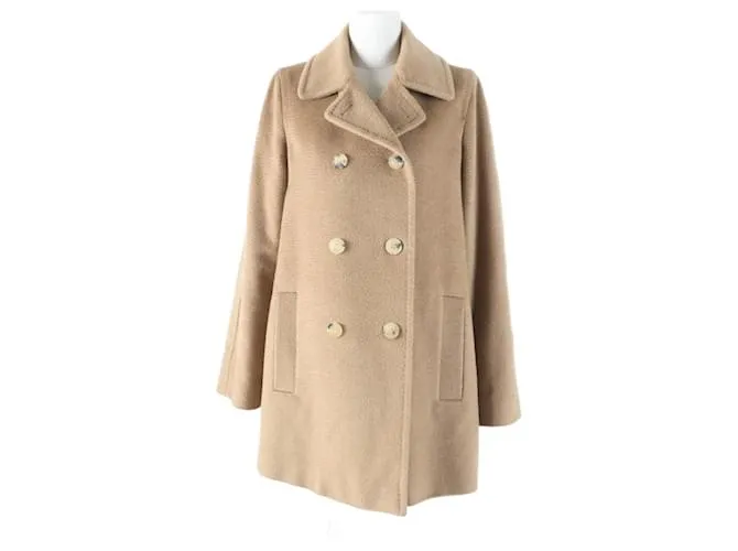 Cappotto in cammello doppiopetto Max Mara per donne Marrone
