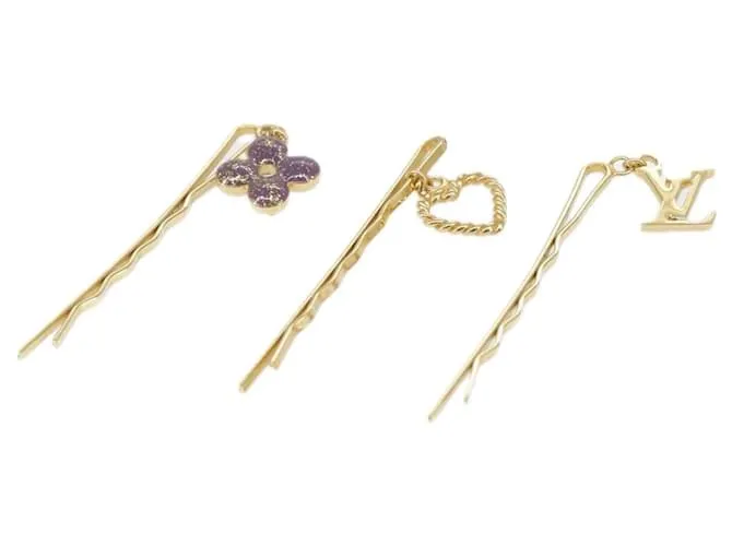Set di fermagli per capelli Louis Vuitton Charm decorativi D'oro