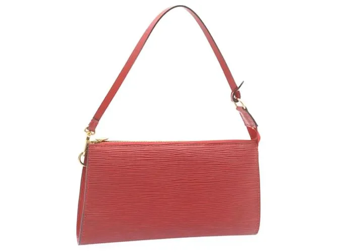Borsa a spalla Pochette in pelle Epi Louis Vuitton Rosso