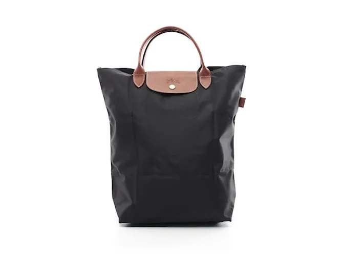 Borsa Tote Original Le Pliage in tessuto e pelle Longchamp 10168089001 Nero
