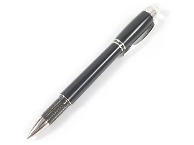 Penna a sfera Montblanc Starwalker in resina preziosa Nero Argento