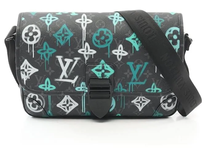 Borsa a Spalla Archy Messenger Monogram Louis Vuitton Nero