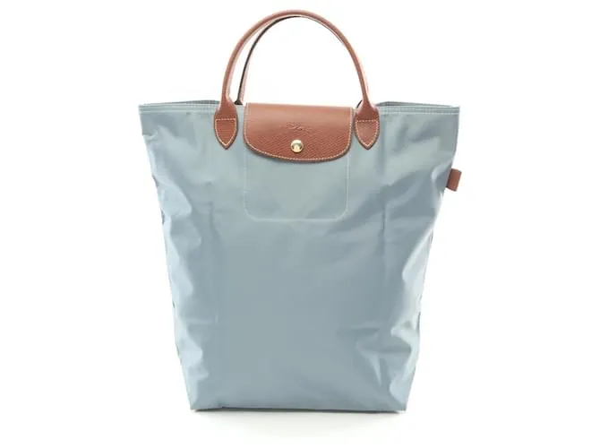 Borsa tote in tessuto e pelle Longchamp Le Pliage Original Marrone Verde