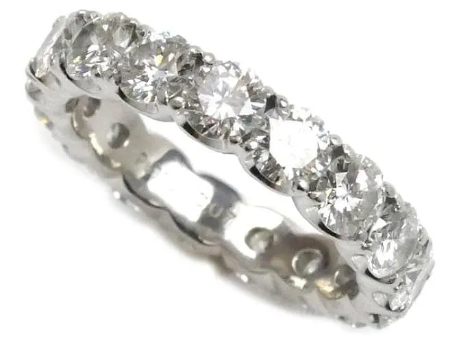 Autre Marque Anello eternity in diamante in platino Pt950