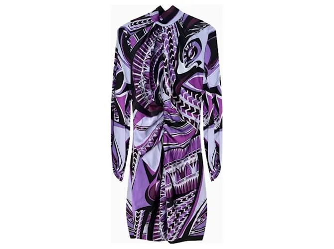 Emilio Pucci Vestito Viola Psy Porpora