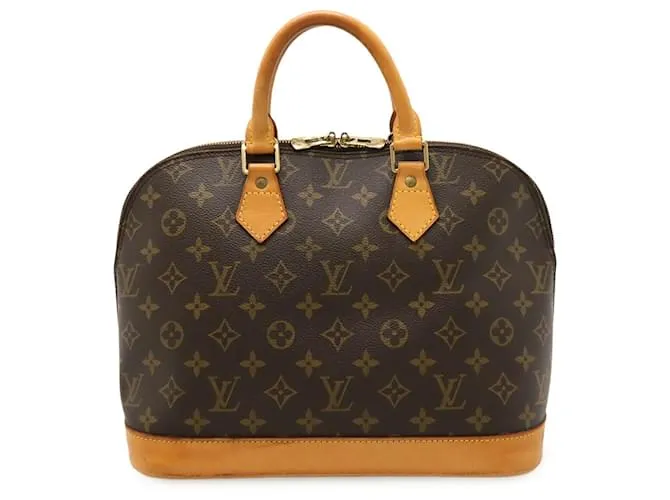 Borsa a mano Alma Monogram Louis Vuitton Marrone Nero Monogramma