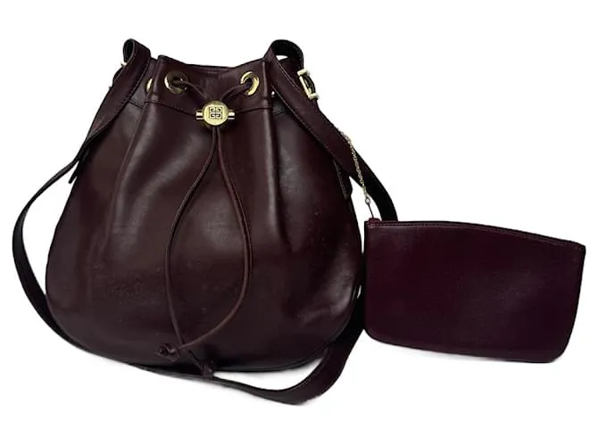 Borsa a secchiello in pelle vintage Givenchy viola Porpora
