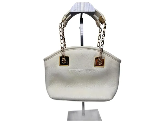 Borsa in pelle vintage Givenchy bianca Bianco