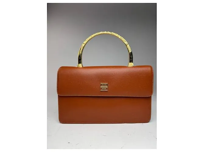 Borsa in pelle Givenchy 4G vintage marrone Arancione